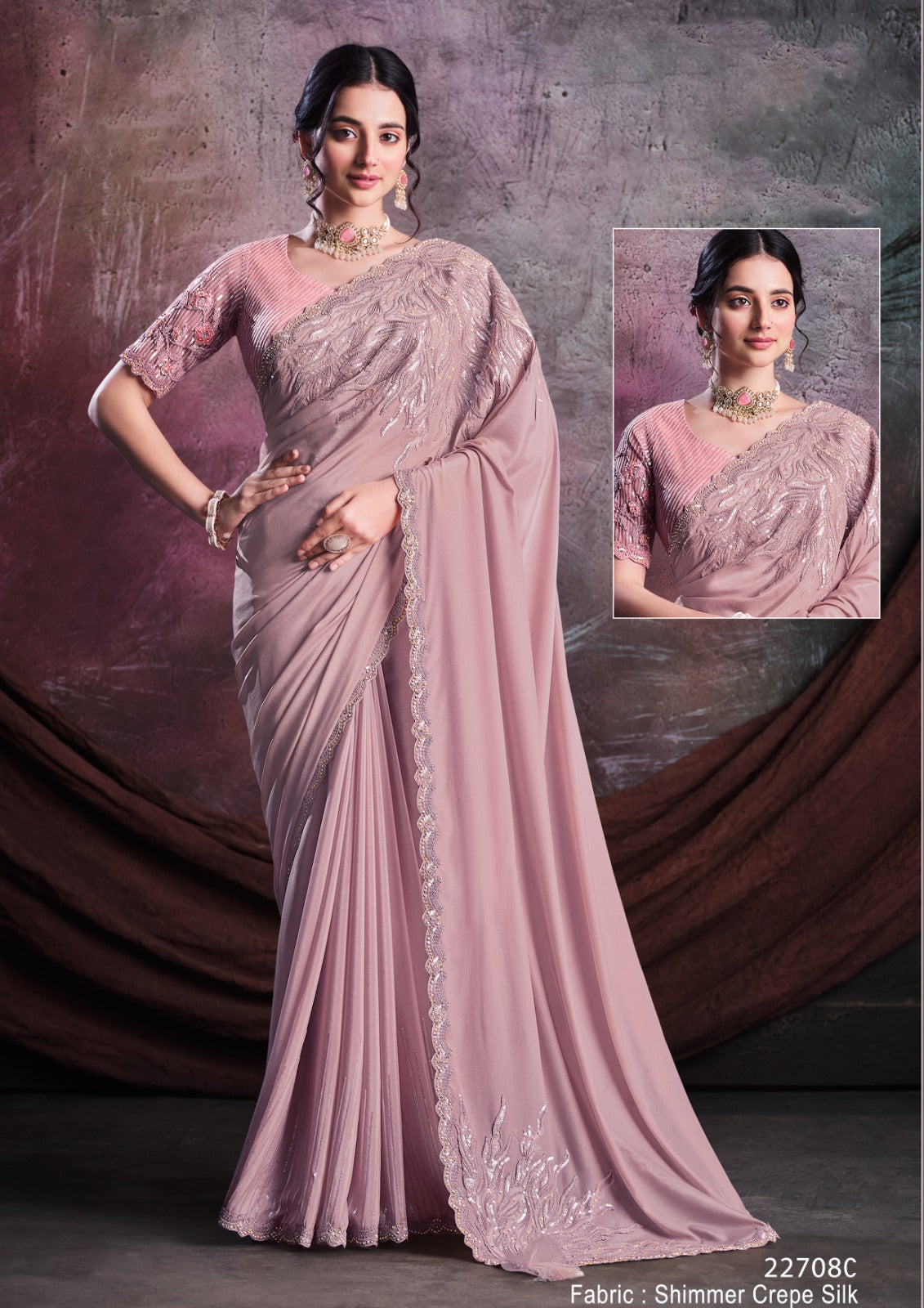 Hit Designs Mahotsav Organza Sarees