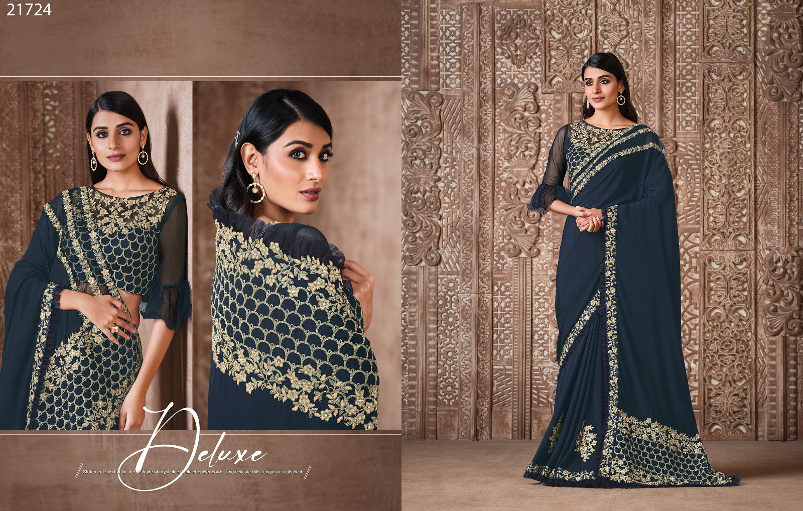 Hit Designs Mahotsav Organza Sarees