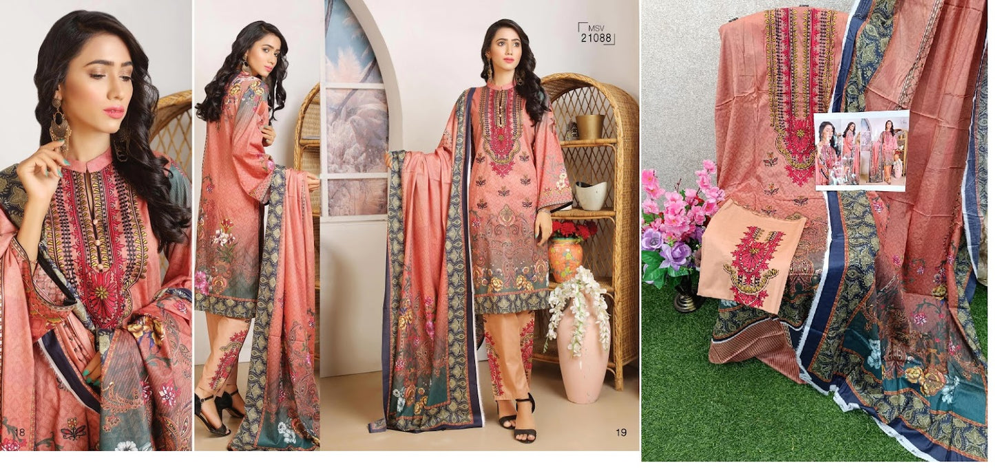 Horrum Vol 1 Master Fabrics Lawn Original Pakistani Suits