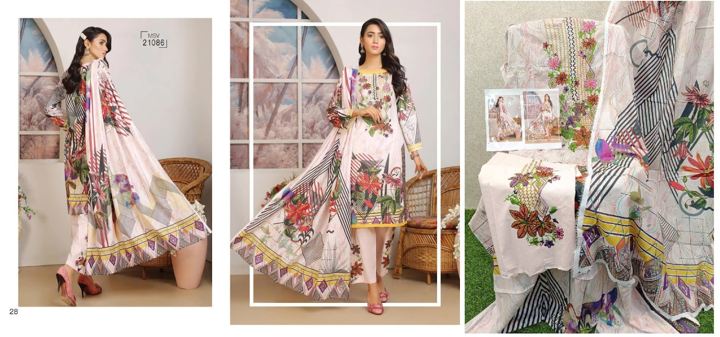 Horrum Vol 1 Master Fabrics Lawn Original Pakistani Suits