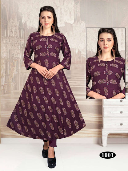 Hot Girl Vol 3 Kavinay Rayon Anarkali Kurtis