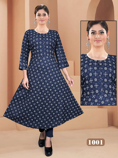 Hot Girl Vol 4 Kavinay Rayon Anarkali Kurtis
