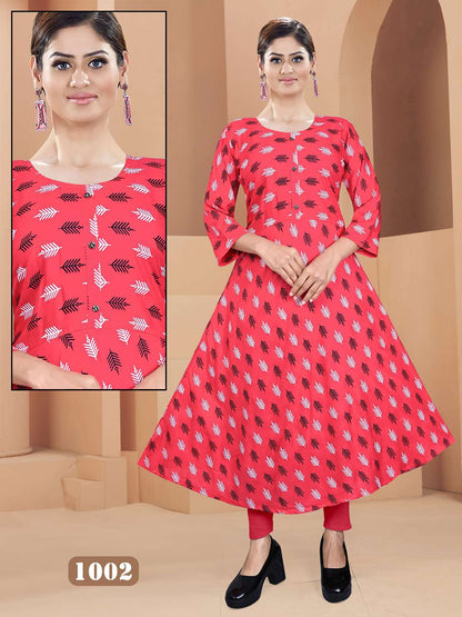 Hot Girl Vol 4 Kavinay Rayon Anarkali Kurtis