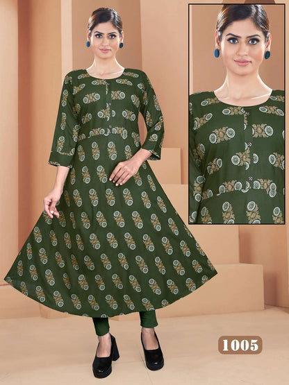 Hot Girl Vol 4 Kavinay Rayon Anarkali Kurtis
