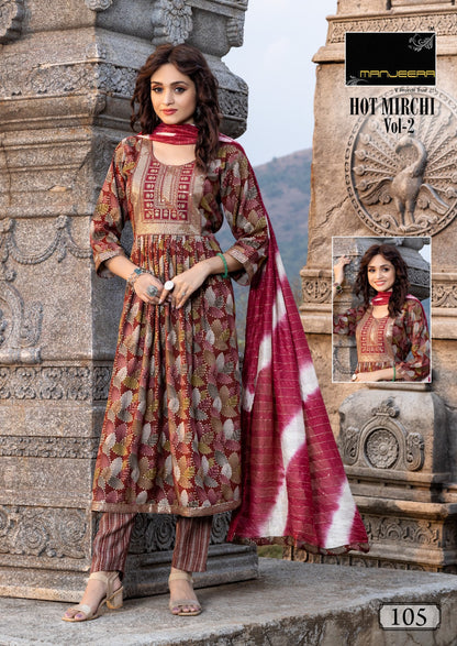 Hot Mirchi Vol 2 Manjeera Capsule Readymade Pant Style Suits