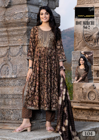 Hot Mirchi Vol 2 Manjeera Capsule Readymade Pant Style Suits