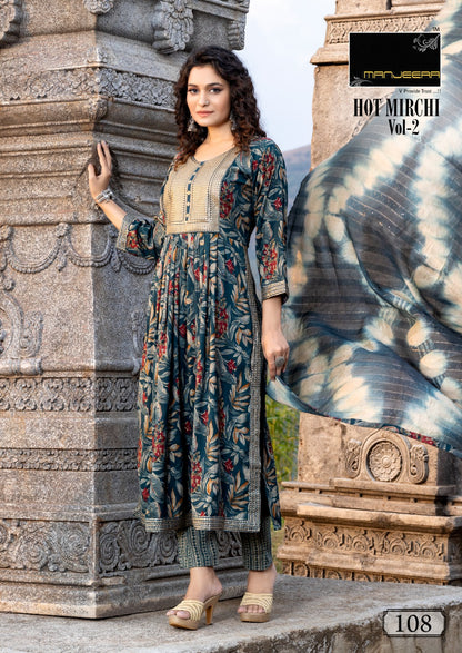 Hot Mirchi Vol 2 Manjeera Capsule Readymade Pant Style Suits