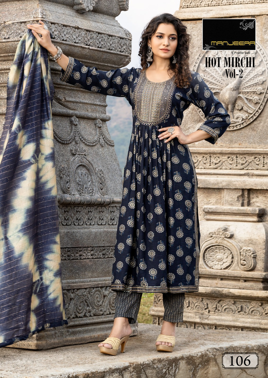 Hot Mirchi Vol 2 Manjeera Capsule Readymade Pant Style Suits
