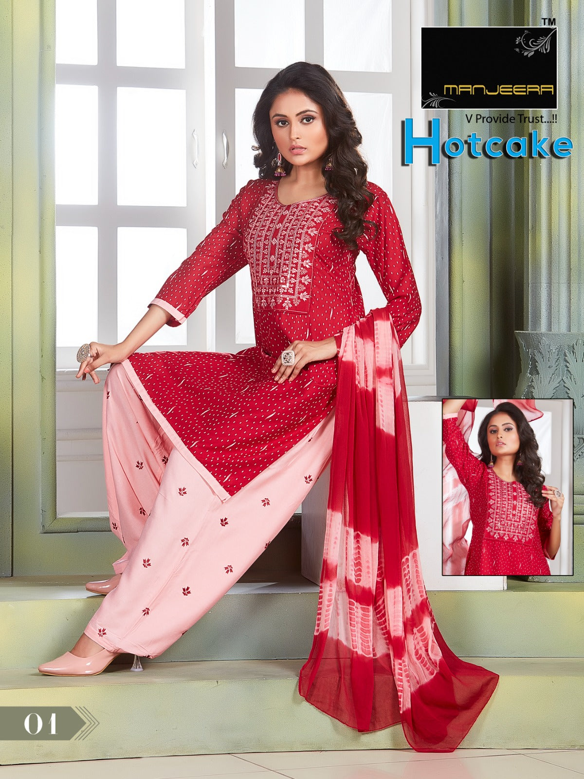 Hotcake Manjeera Rayon Readymade Salwar Suits