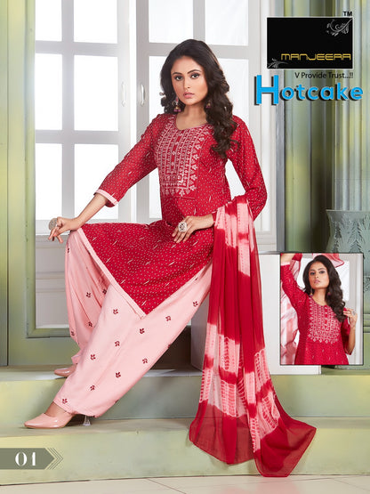 Hotcake Manjeera Rayon Readymade Salwar Suits