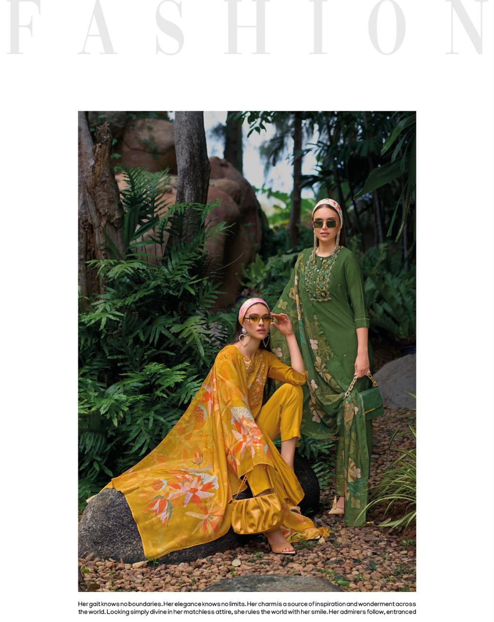 Humsafar Kailee Fashion Viscose Silk Readymade Pant Style Suits