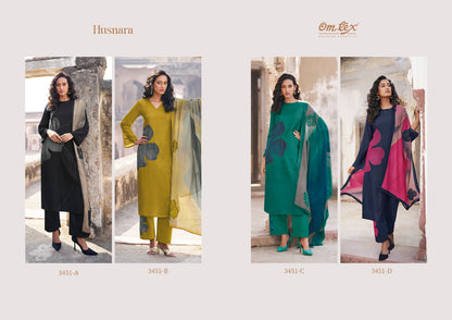Husnara Omtex Silk Plazzo Style Suits