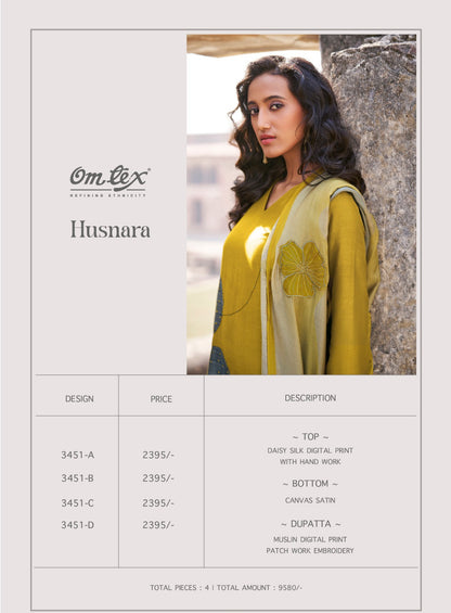 Husnara Omtex Silk Plazzo Style Suits