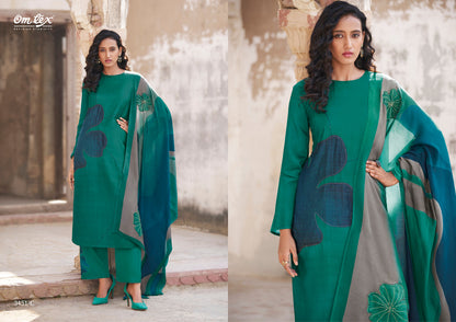 Husnara Omtex Silk Plazzo Style Suits
