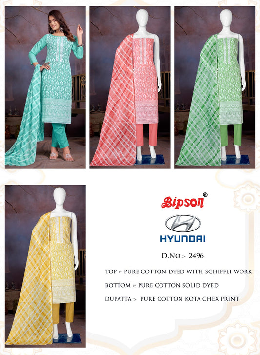 Hyundai 2496 Bipson Prints Soft Cotton Pant Style Suits