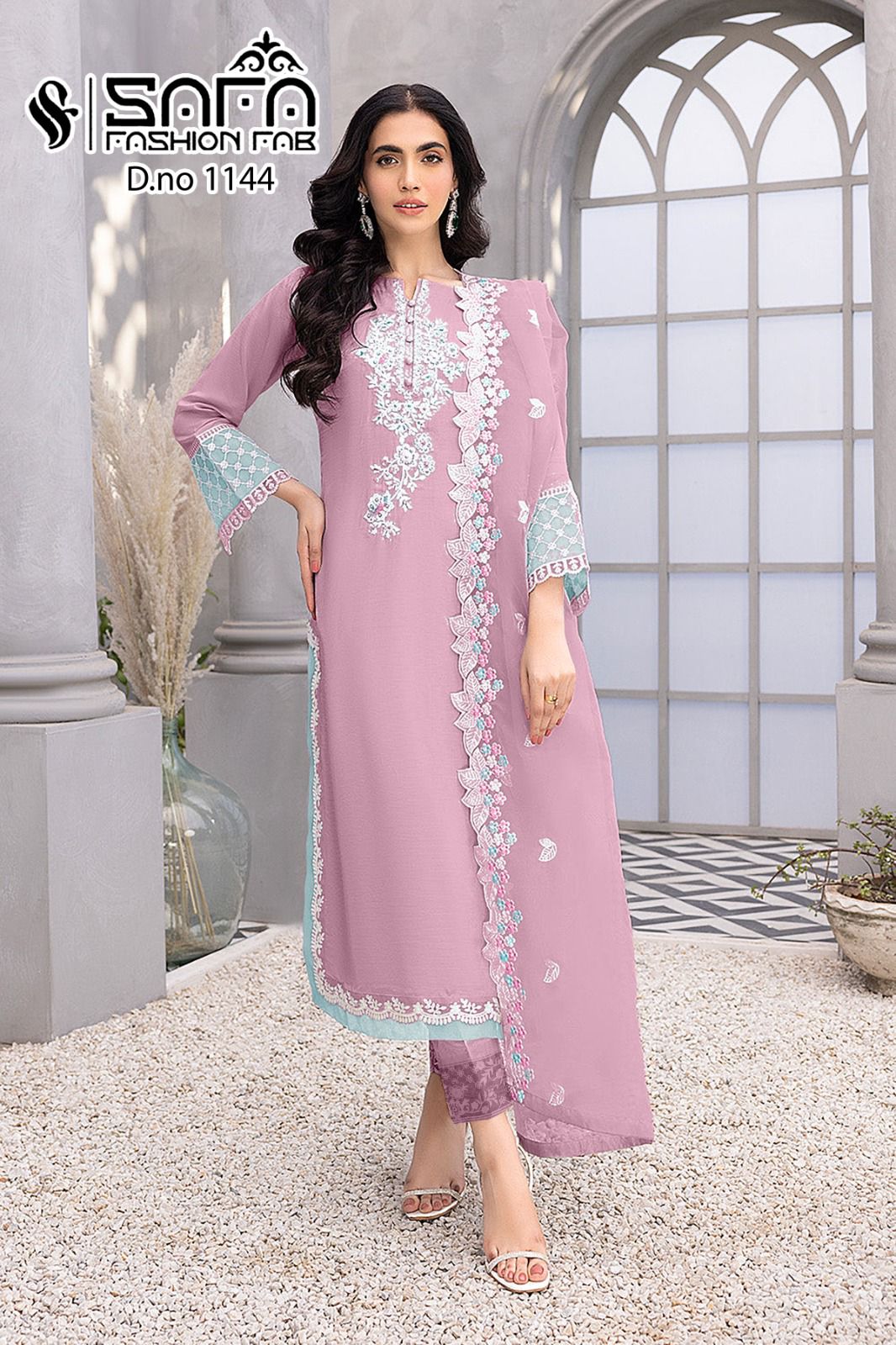 Sf 1144 Colours Safa Fashion Fab Georgette Pakistani Readymade Suits