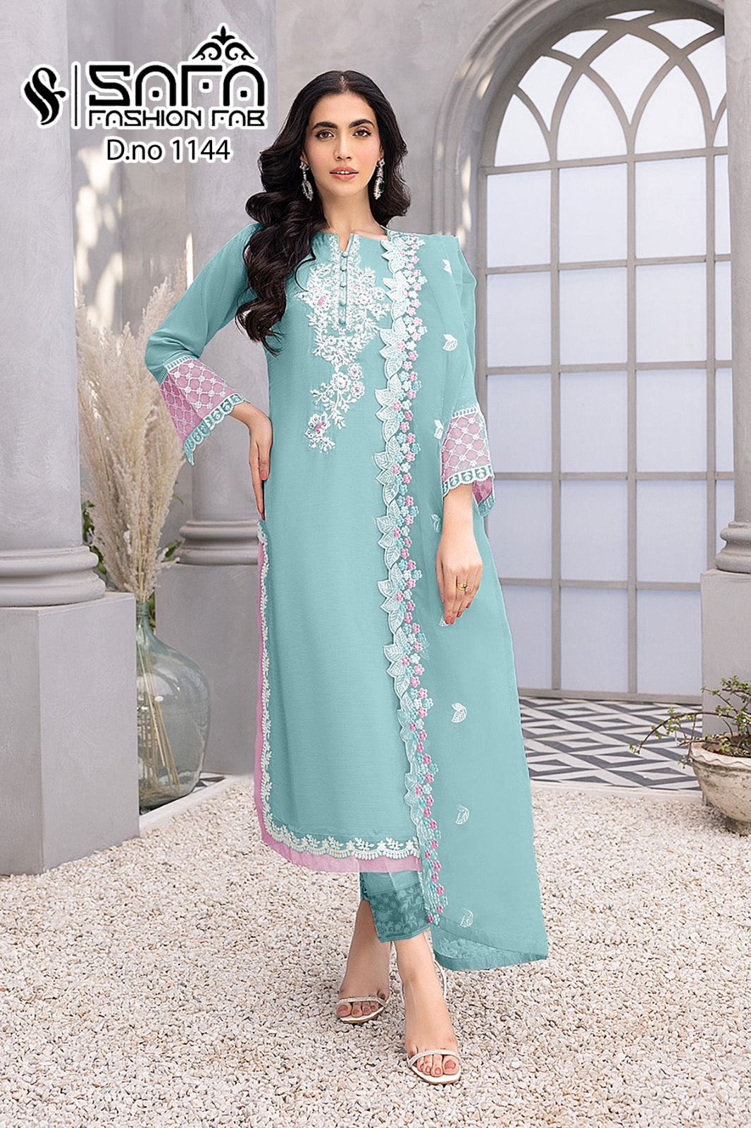 Sf 1144 Colours Safa Fashion Fab Georgette Pakistani Readymade Suits