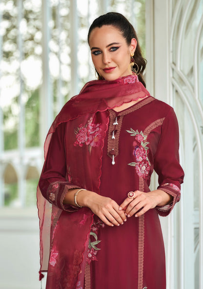 Ibadat Vol 2 Ladyleela Viscose Silk Readymade Pant Style Suits