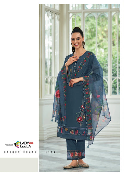 Ibadat Vol 2 Ladyleela Viscose Silk Readymade Pant Style Suits