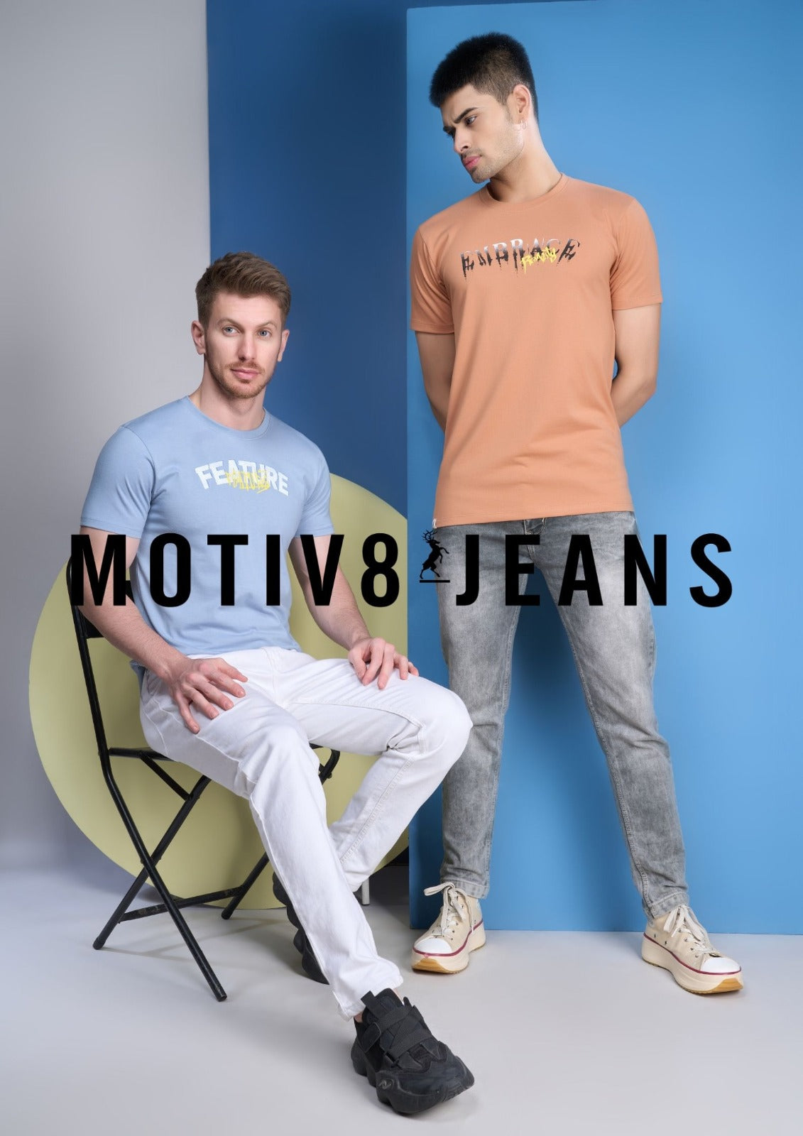 Iho E 106 Motiv 8 Jeans Cotton Mens Tshirts