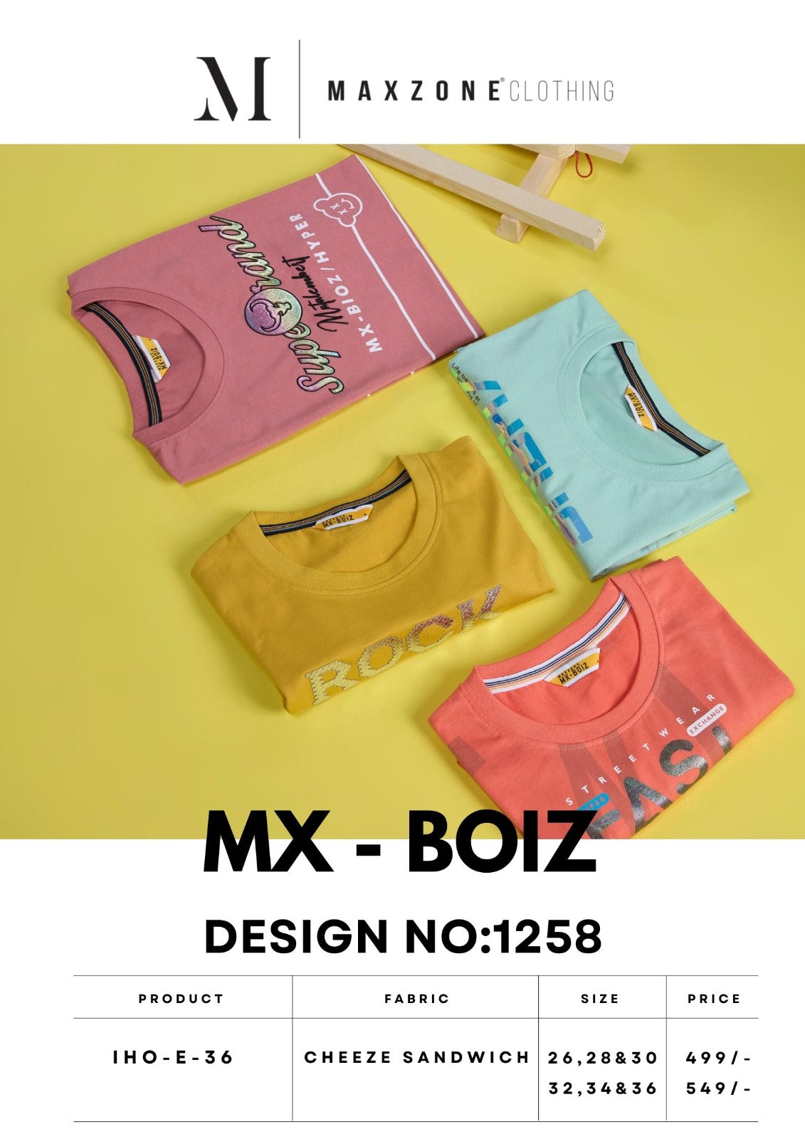 Iho E 36 Maxzone Clothing Cheeze Boys Tshirt