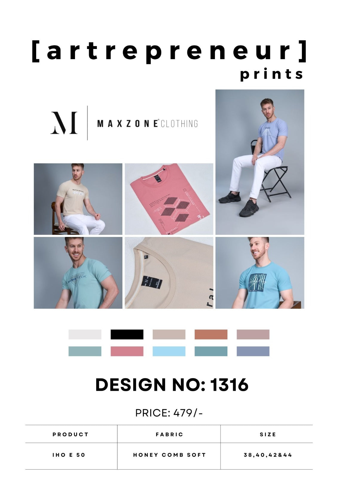 Iho E 50 Maxzone Clothing Honey Comb Mens Tshirts