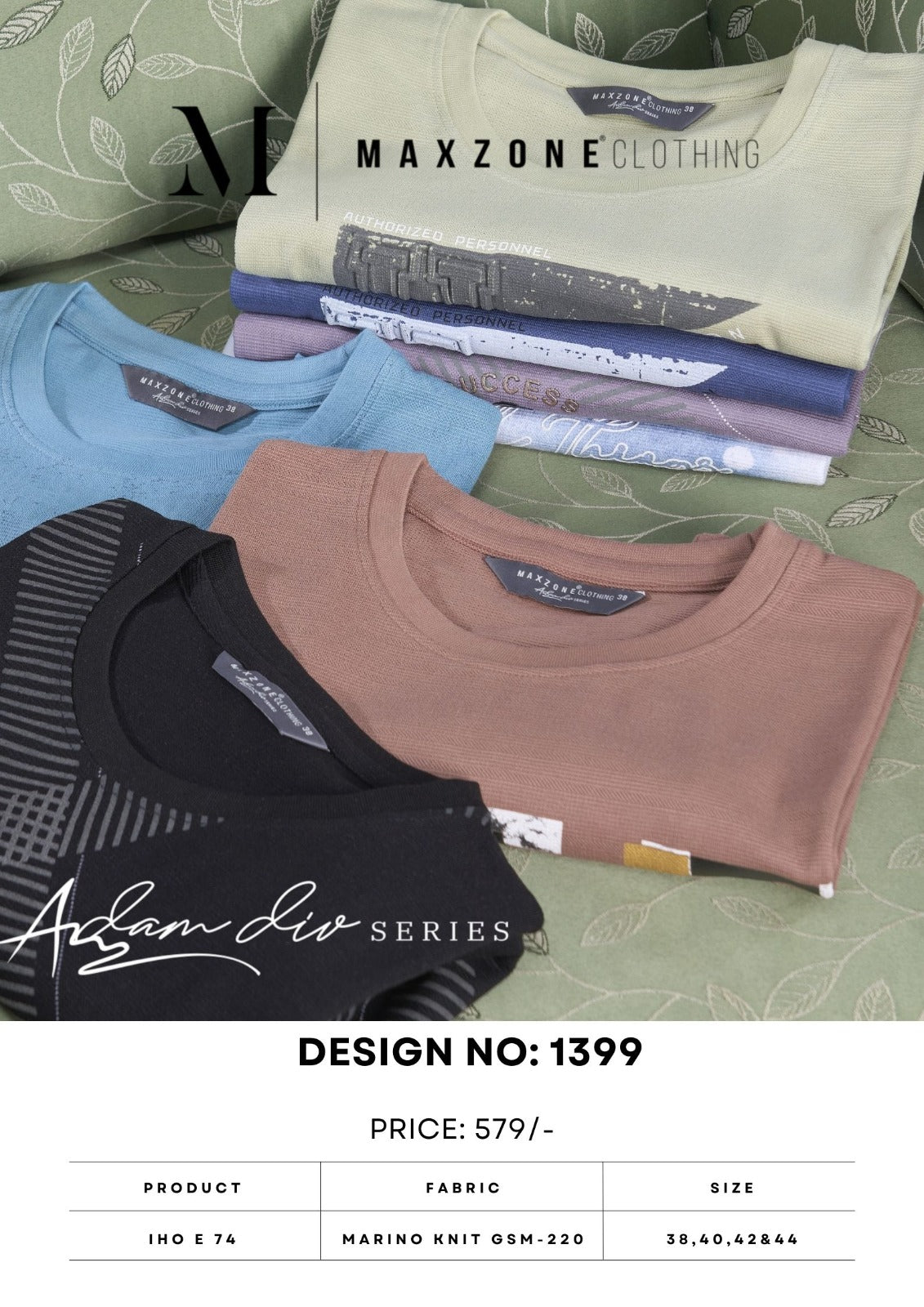 Iho E 74 Maxzone Clothing Knit Mens Tshirts Kavya Style Plus