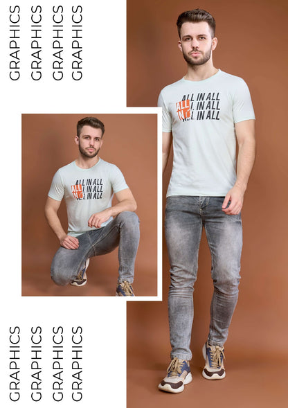 Iho E 84 Motiv 8 Jeans Cotton Mens Tshirts