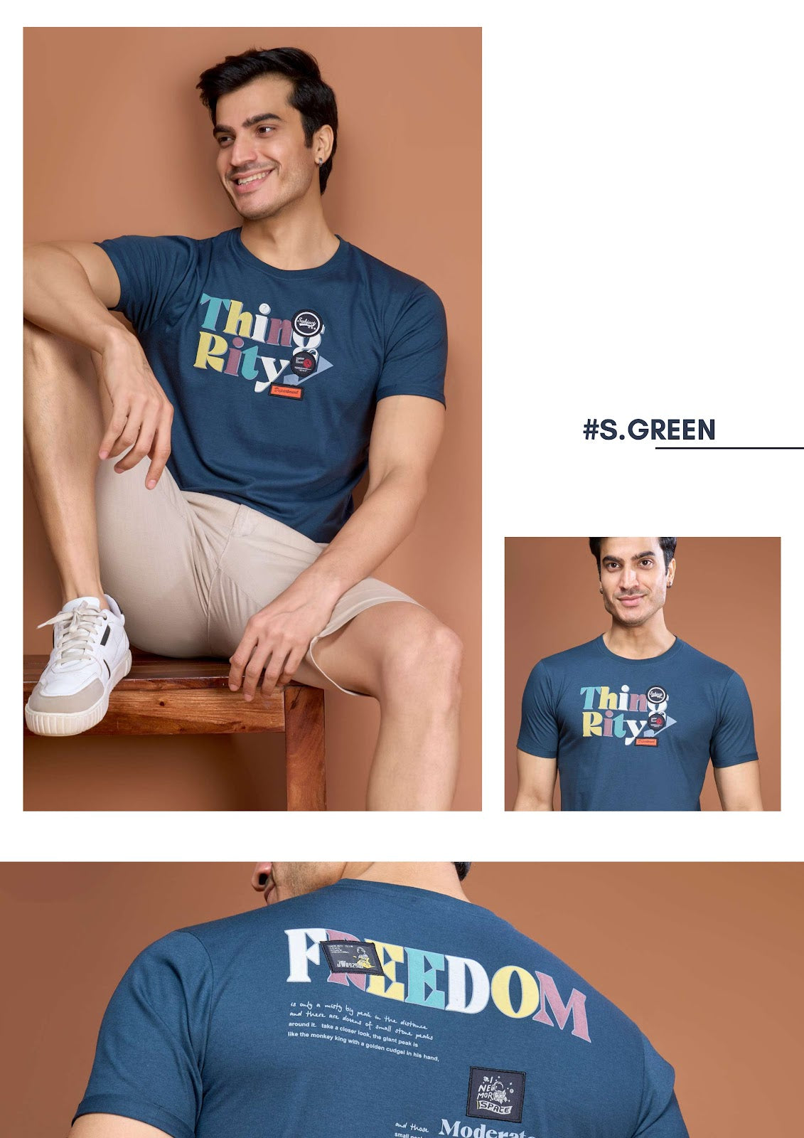 Iho E 84 Motiv 8 Jeans Cotton Mens Tshirts