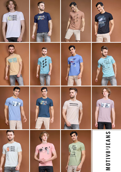 Iho E 84 Motiv 8 Jeans Cotton Mens Tshirts