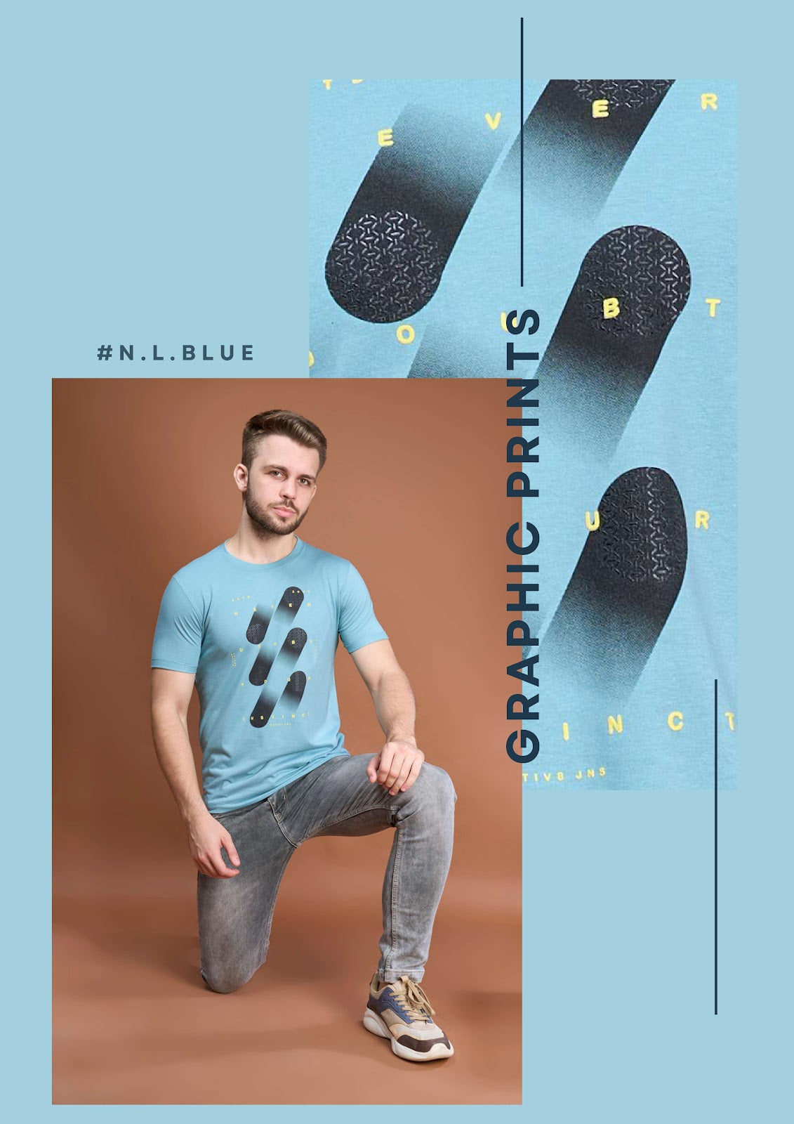 Iho E 84 Motiv 8 Jeans Cotton Mens Tshirts