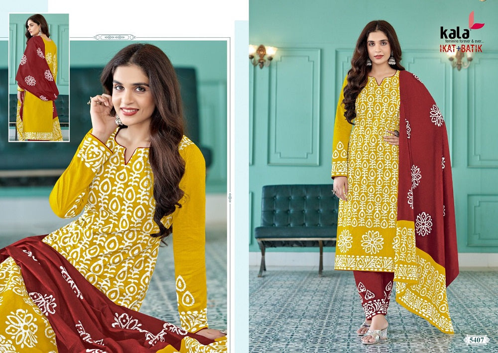 Ikat-Batik Vol 1 Kala Cotton Dress Material