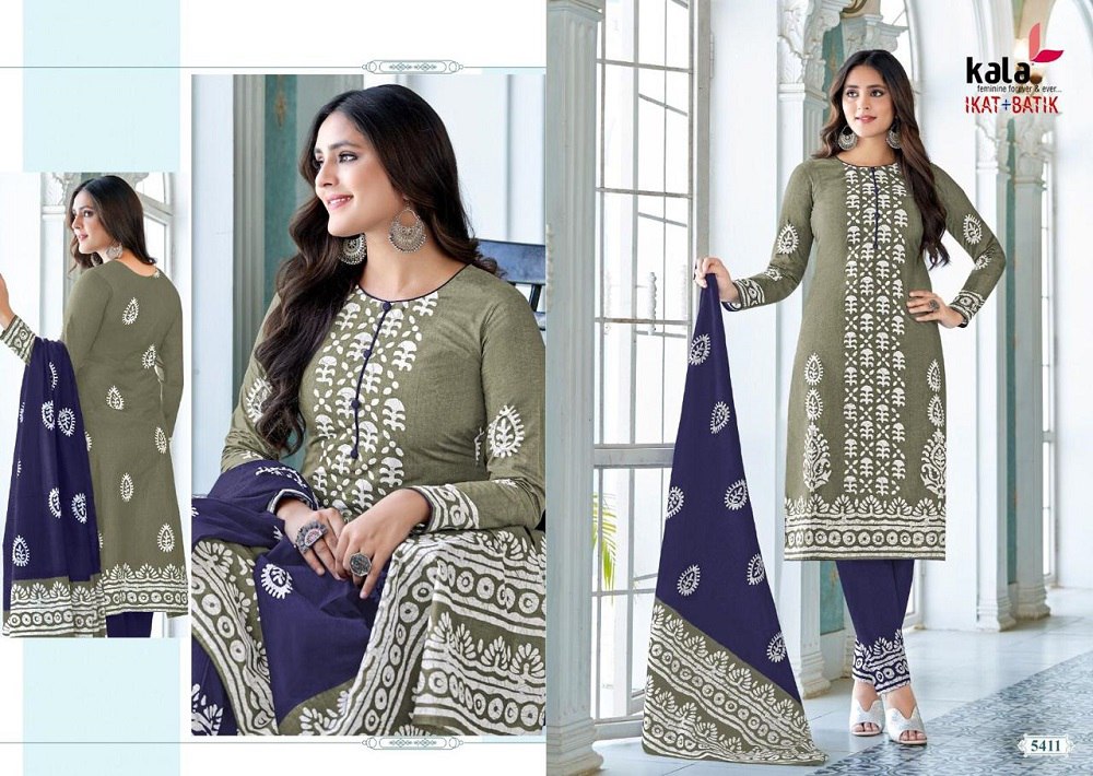 Ikat-Batik Vol 1 Kala Cotton Readymade Pant Style Suits