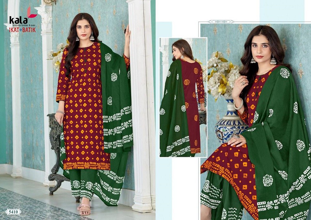 Ikat-Batik Vol 1 Kala Cotton Readymade Pant Style Suits
