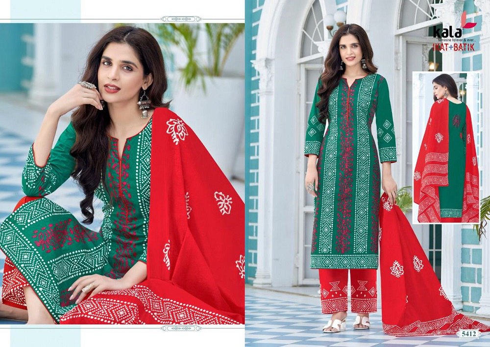 Ikat-Batik Vol 1 Kala Cotton Readymade Pant Style Suits