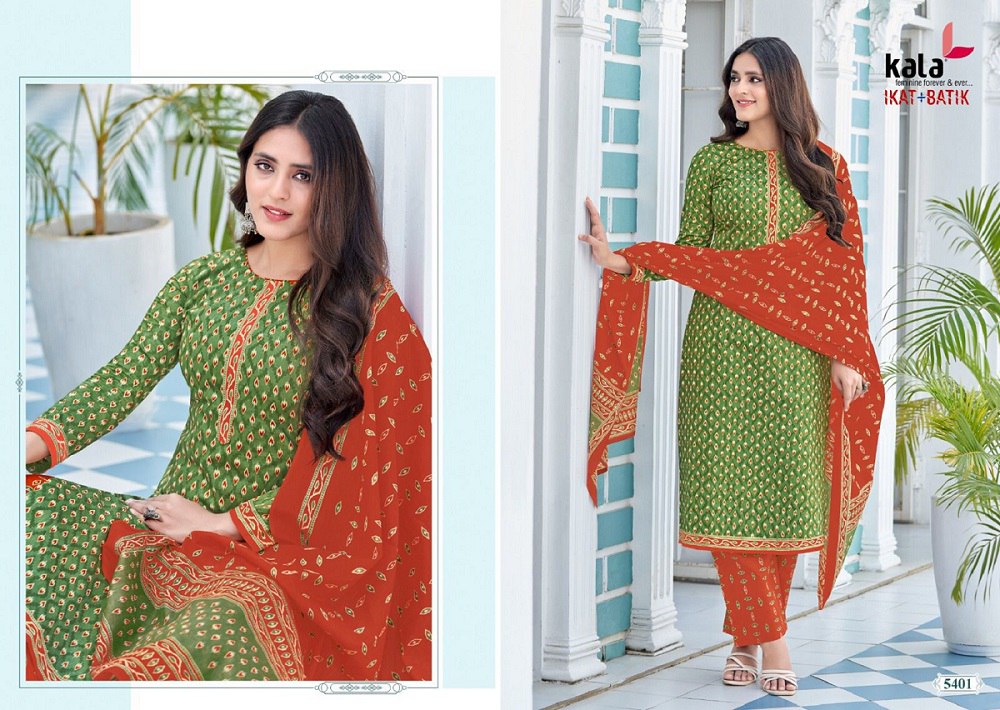 Ikat-Batik Vol 1 Kala Cotton Readymade Pant Style Suits