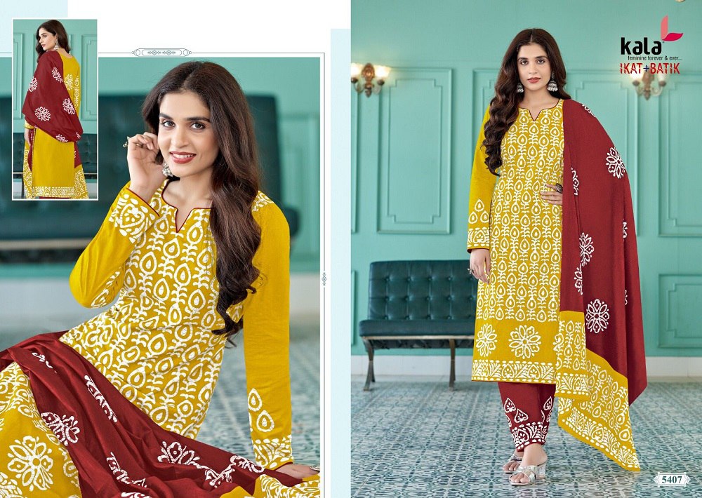 Ikat-Batik Vol 1 Kala Cotton Readymade Pant Style Suits