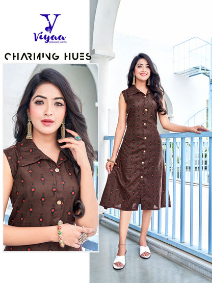 Ikkat Rung Viyaa Cotton A-Line Kurti