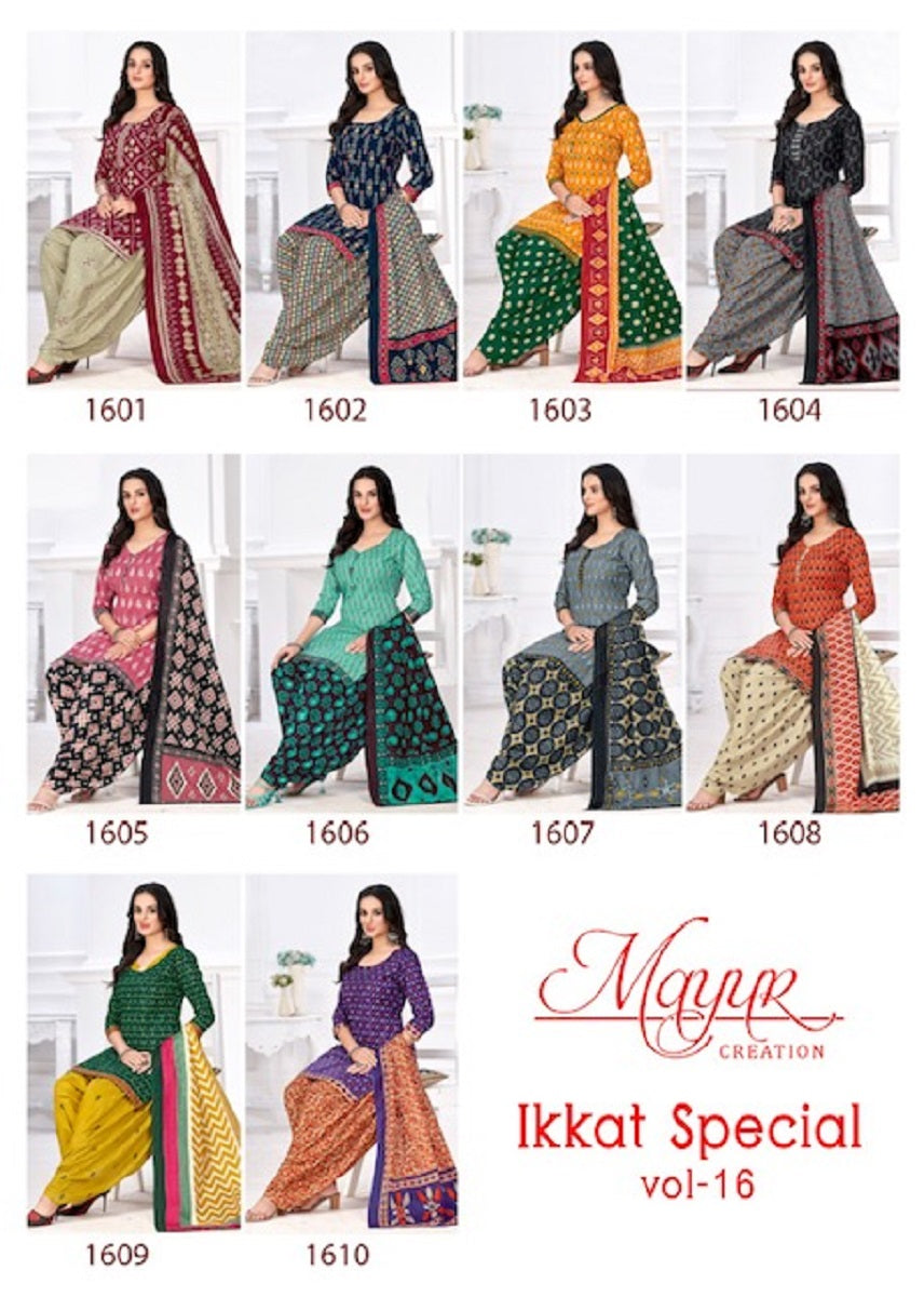 Ikkat Special Vol 16 Mayur Creation Cotton Cotton Dress Material