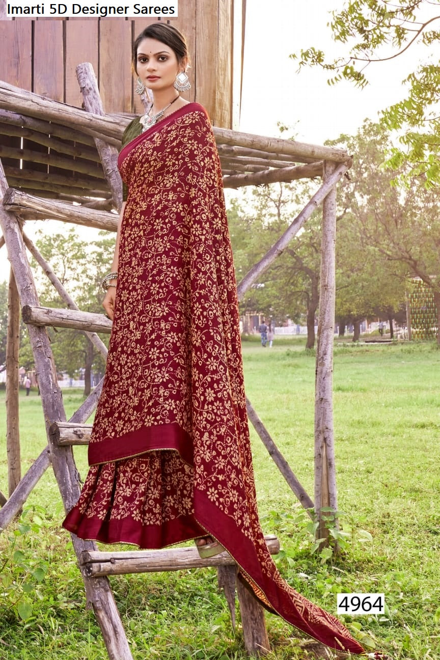 Imarti 5D Designer Cotton Silk Sarees