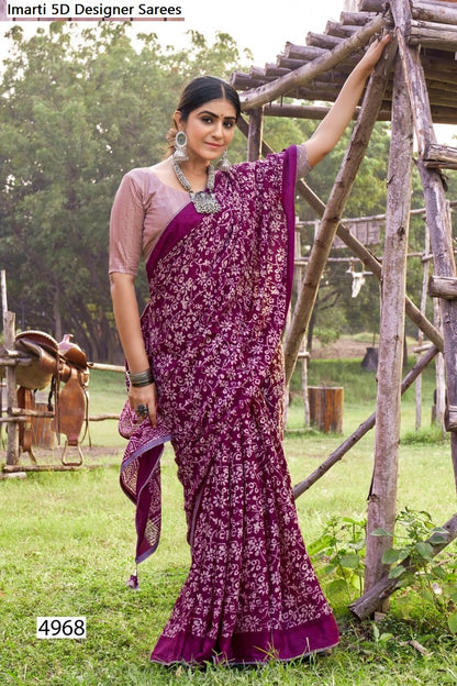 Imarti 5D Designer Cotton Silk Sarees