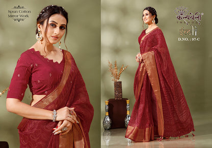 Imli-97 Kalpveli Spun Cotton Sarees