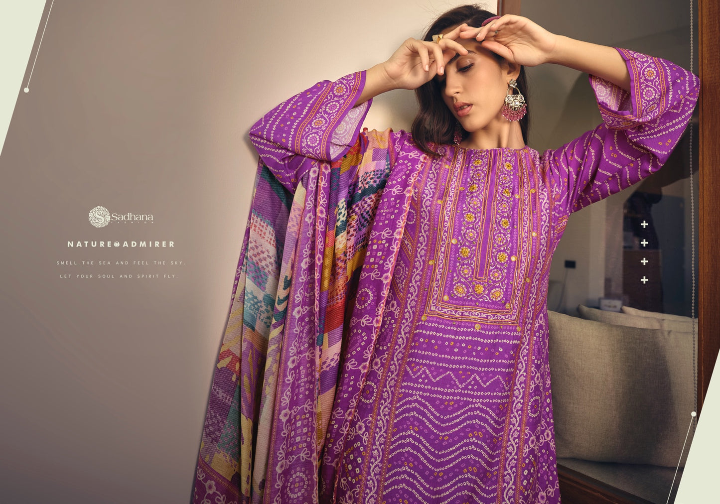 Inaayat Sadhana Muslin Silk Pant Style Suits