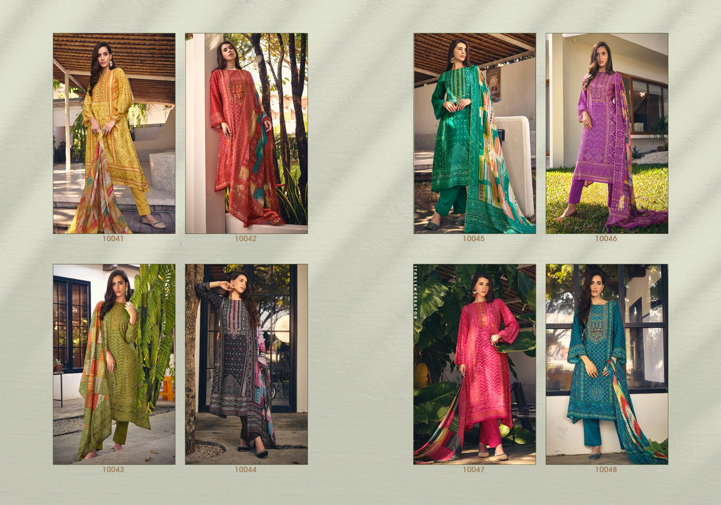 Inaayat Sadhana Muslin Silk Pant Style Suits