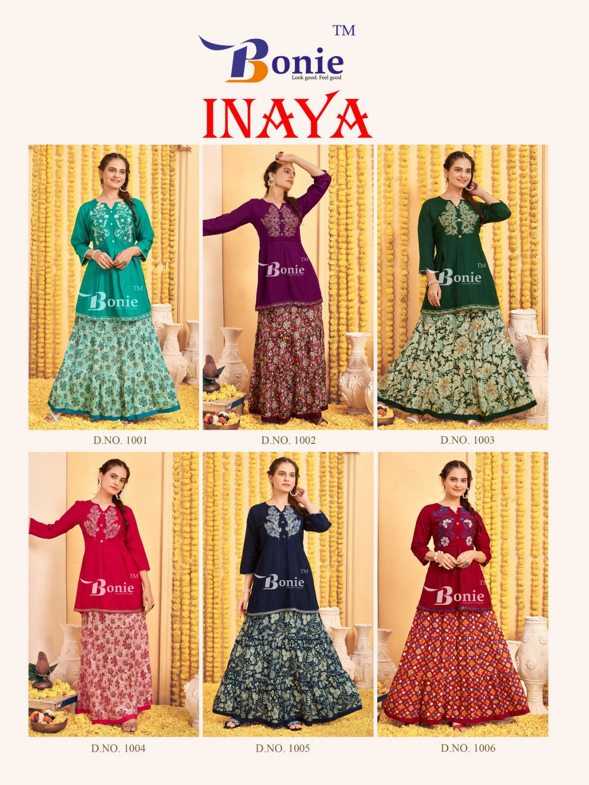 Inaya Bonie Rayon Readymade Skirt Style Suits