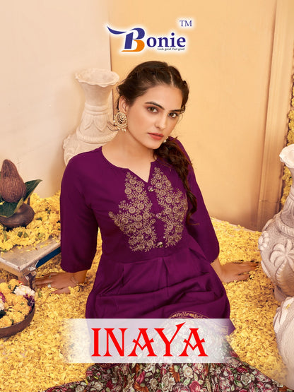 Inaya Bonie Rayon Readymade Skirt Style Suits