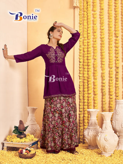 Inaya Bonie Rayon Readymade Skirt Style Suits
