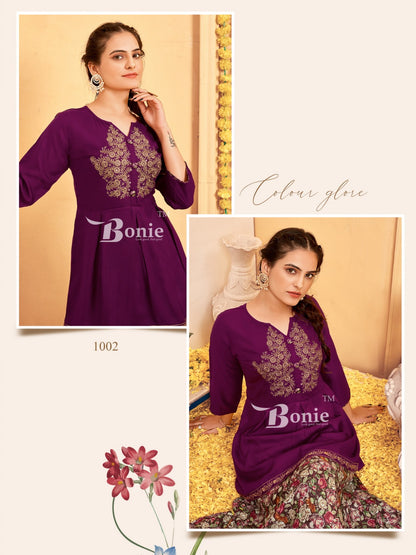 Inaya Bonie Rayon Readymade Skirt Style Suits