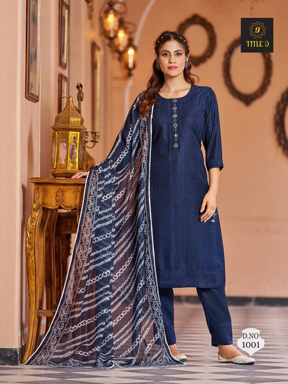 Inaya Title 9 Russian Silk Readymade Pant Style Suits
