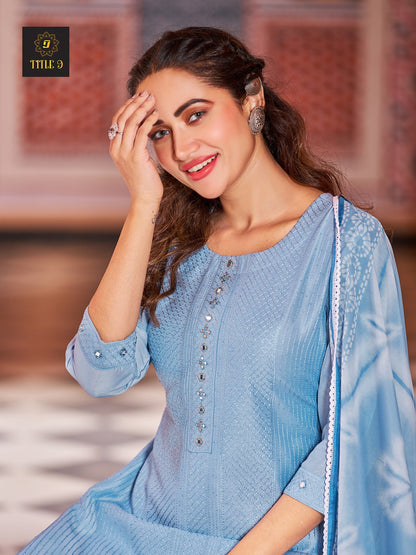 Inaya Title 9 Russian Silk Readymade Pant Style Suits